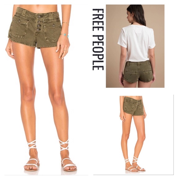 Free People Pants - FREE PEOPLE Mid RISE CORA Shorts BUTTON FLY